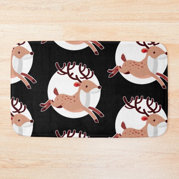 Item preview, Santa’s Reindeer - Galloping Reindeer with White Background designed and sold by Star-Fragment.