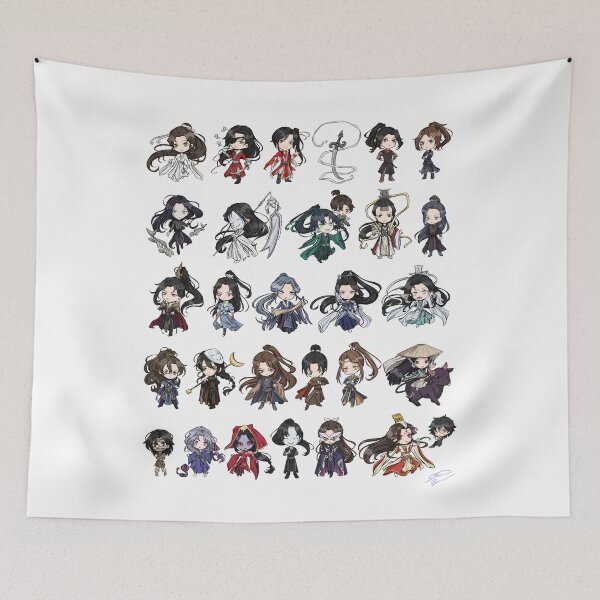 Aperçu de l'œuvre Fan art chibi de Heaven Official's Blessing par Stefie Bowser créée et vendue par Legacy Official Shop.