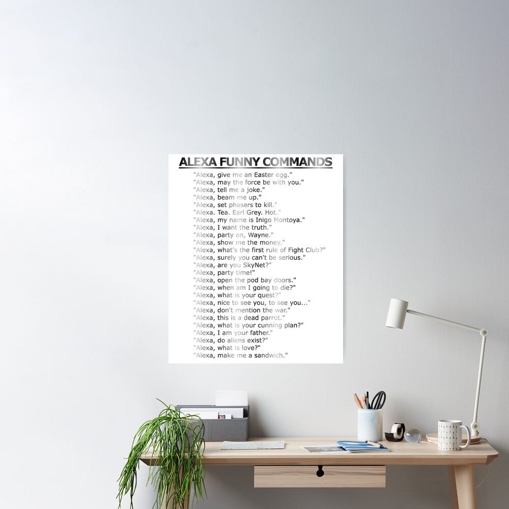 Alexa Put the Kettle on Wall Print Funny Quote Poster Art 