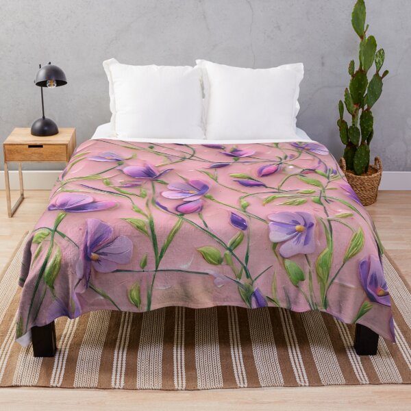 Item preview, Realistic delicate 3D wild flowers - expressive botanical pattern. designed and sold by My-fake-places.