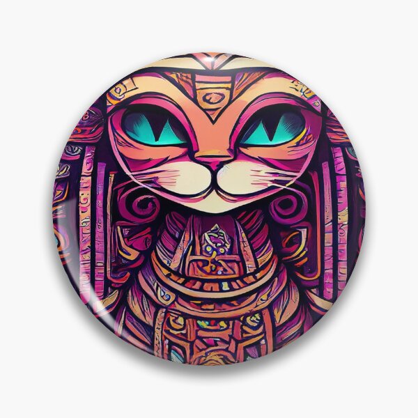 Item preview, Cat in mayan style designed and sold by mitzobs.