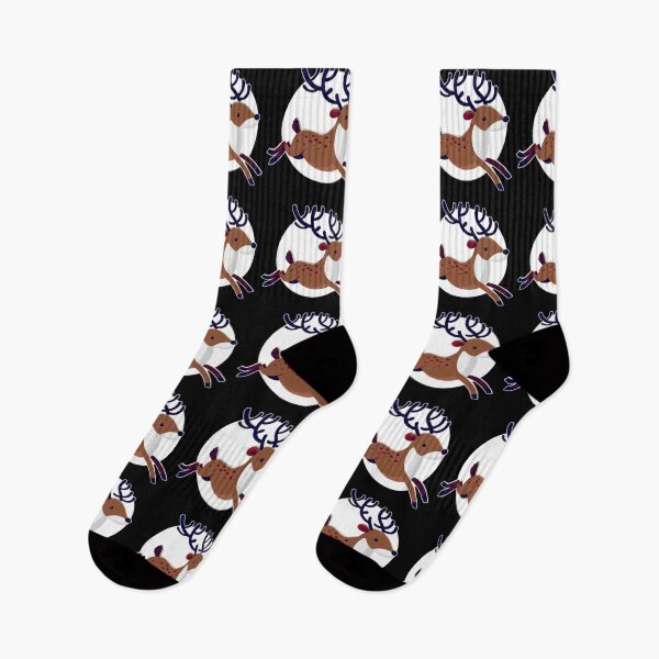 Item preview, Dark Santa’s Reindeer - Galloping Reindeer with White Background designed and sold by Star-Fragment.