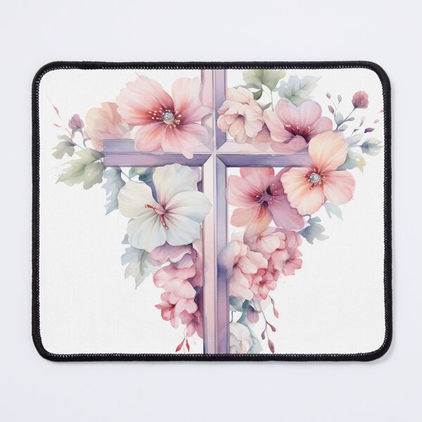 Item preview, watercolor christian cross art print designed and sold by dcrc.