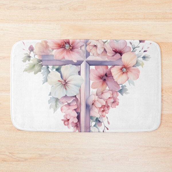 Item preview, watercolor christian cross art print designed and sold by dcrc.