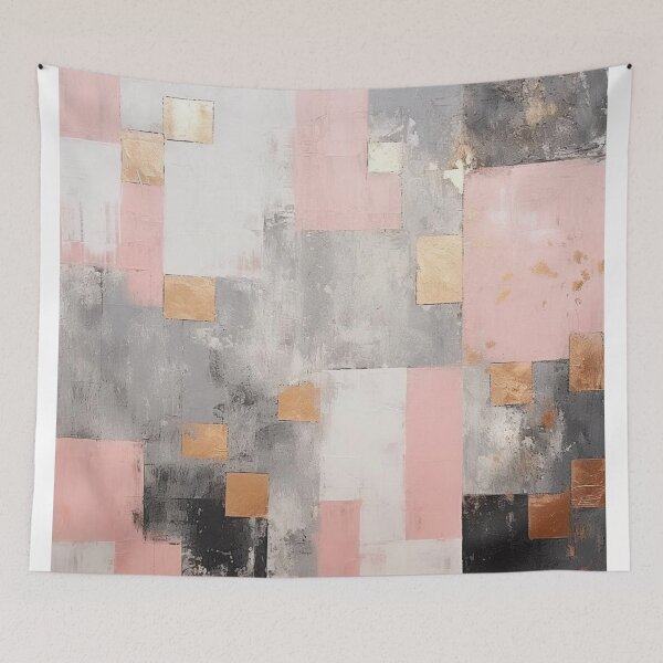 Item preview,  Gray, Baby Pink and Gold Geometric Pattern  designed and sold by GoeCentric.