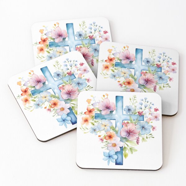 Item preview, watercolor christian cross art print designed and sold by dcrc.