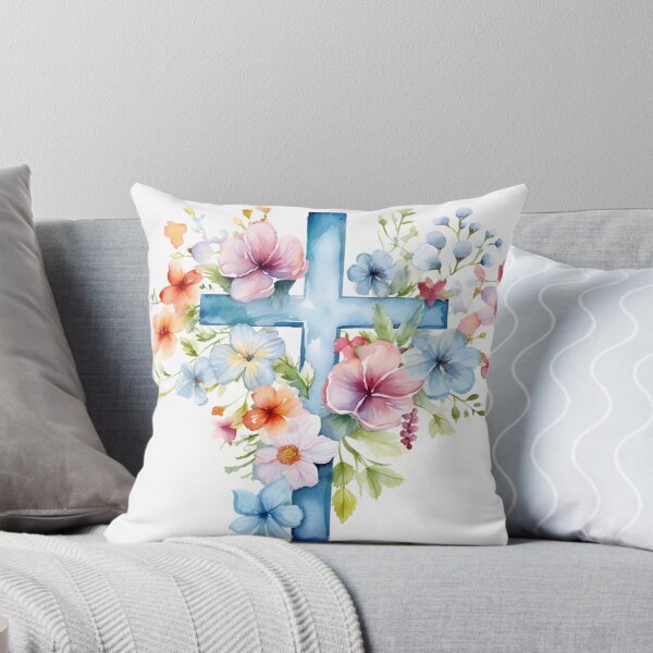 Item preview, watercolor christian cross art print designed and sold by dcrc.