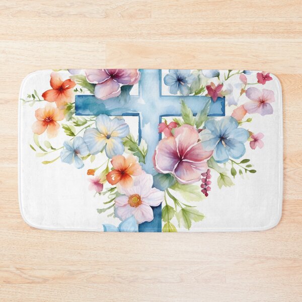 Item preview, watercolor christian cross art print designed and sold by dcrc.