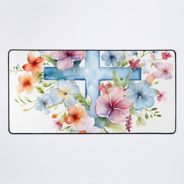 Item preview, watercolor christian cross art print designed and sold by dcrc.