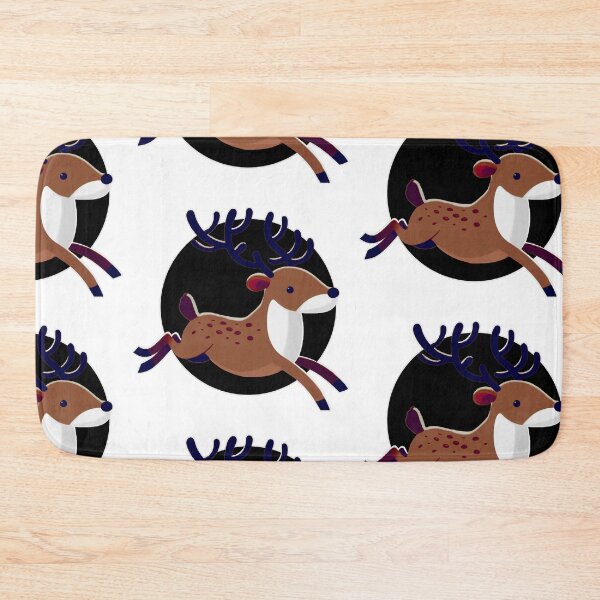 Item preview, Dark Santa’s Reindeer - Galloping Reindeer with Black Background designed and sold by Star-Fragment.