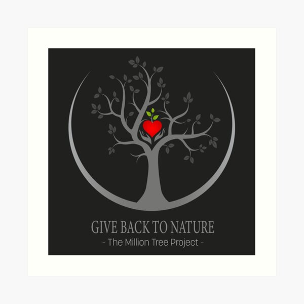 Give Back to Nature Logo - Dark Background Art Print