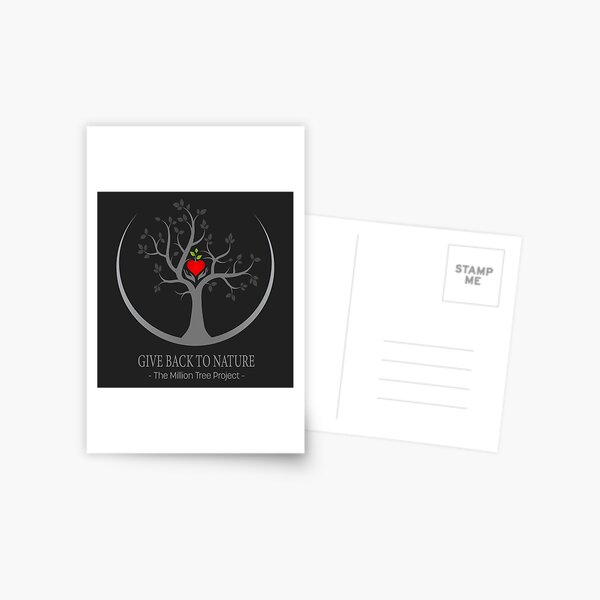 Give Back to Nature Logo - Dark Background Postcard