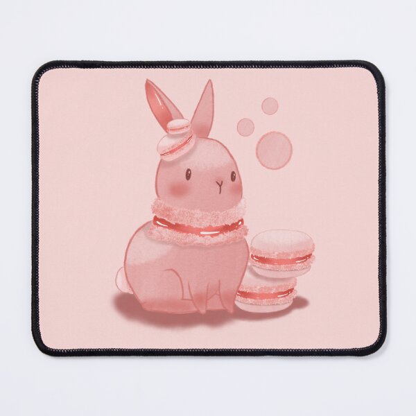 Item preview, Raspberry macaroon rabbit designed and sold by Tea-Kup.