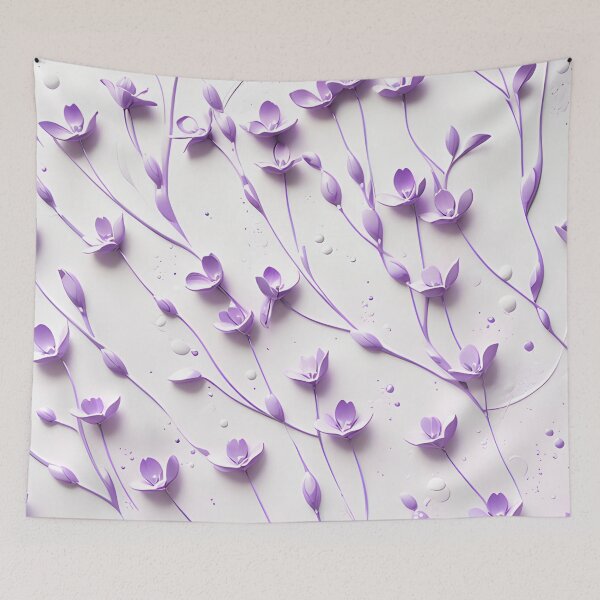 Item preview, Realistic delicate 3D wild flowers - expressive botanical pattern. designed and sold by My-fake-places.