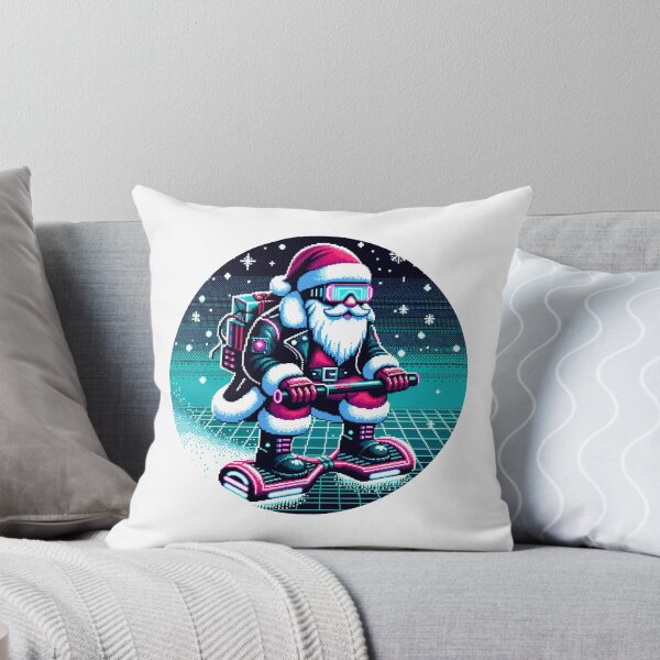 Item preview, 8-bit Pixel Art Cyberpunk Santa Claus in Futuristic Goggles designed and sold by PixelPunkster.