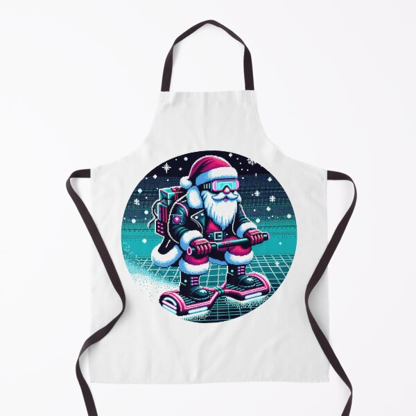 Item preview, 8-bit Pixel Art Cyberpunk Santa Claus in Futuristic Goggles designed and sold by PixelPunkster.