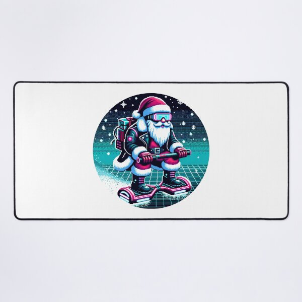 Item preview, 8-bit Pixel Art Cyberpunk Santa Claus in Futuristic Goggles designed and sold by PixelPunkster.