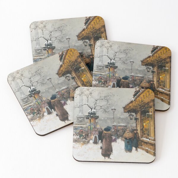 Item preview, Animation Place de la Bastille, Paris (20th century) - Eugène Galien Laloue designed and sold by SALON DES ARTS.