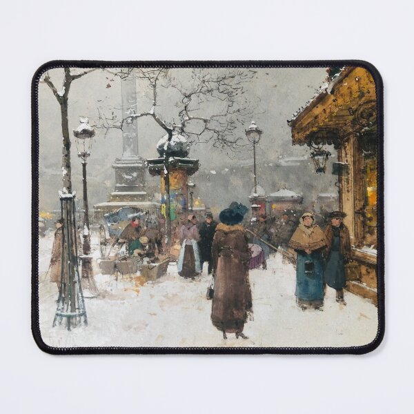 Item preview, Animation Place de la Bastille, Paris (20th century) - Eugène Galien Laloue designed and sold by SALON DES ARTS.
