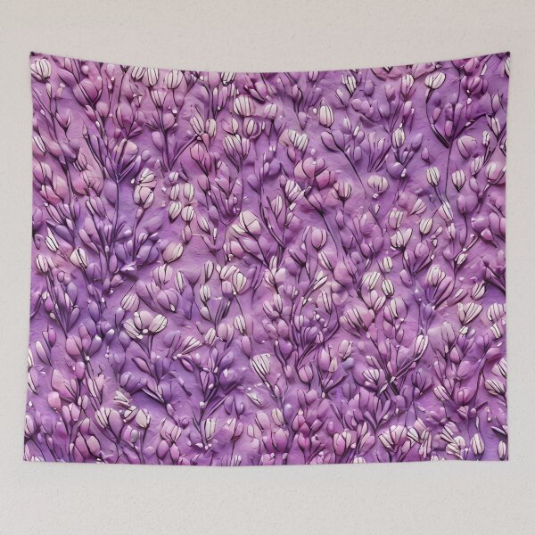 Item preview, Realistic delicate 3D wild flowers - expressive botanical pattern. designed and sold by My-fake-places.
