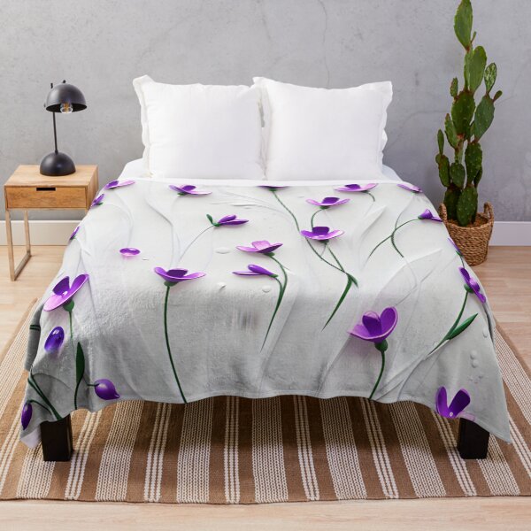 Item preview, Realistic delicate 3D wild flowers - expressive botanical pattern. designed and sold by My-fake-places.