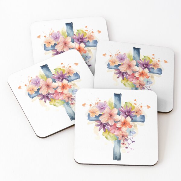 Item preview, watercolor christian cross art print designed and sold by dcrc.