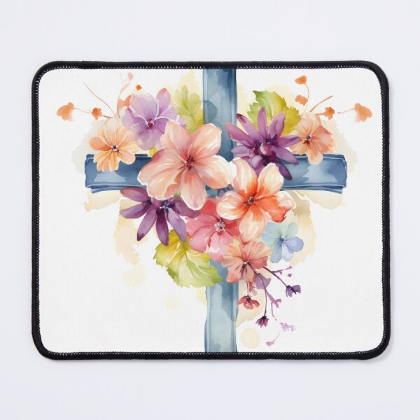 Item preview, watercolor christian cross art print designed and sold by dcrc.