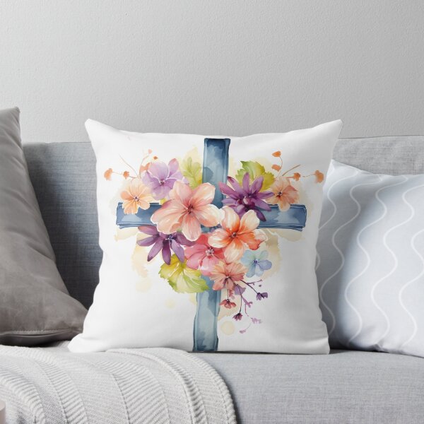 Item preview, watercolor christian cross art print designed and sold by dcrc.