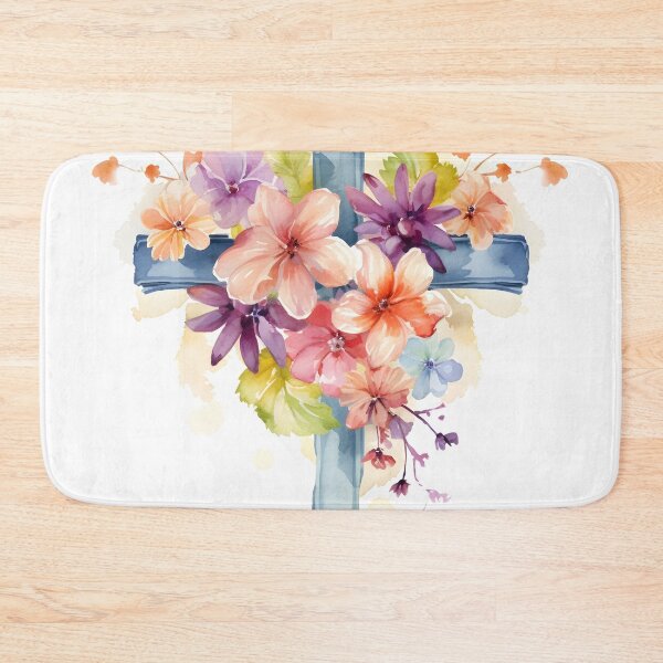Item preview, watercolor christian cross art print designed and sold by dcrc.