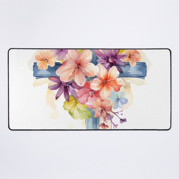 Item preview, watercolor christian cross art print designed and sold by dcrc.
