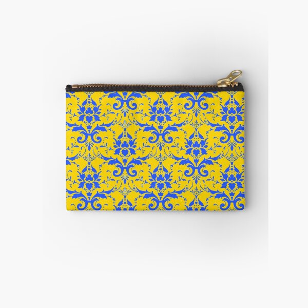 Item preview, Elegant Vintage Yellow Blue Damask Pattern designed and sold by shabzdesigns.