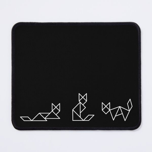 Item preview, White Geometric Outline Cats designed and sold by coffeeandwalnut.