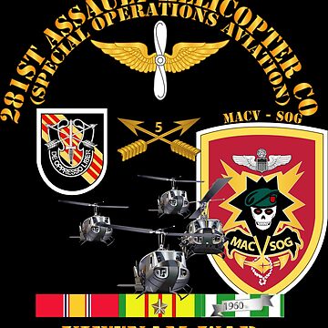 Artwork thumbnail, Army - 281st AHC MAC V SOG w SVC by Military Insignia Products