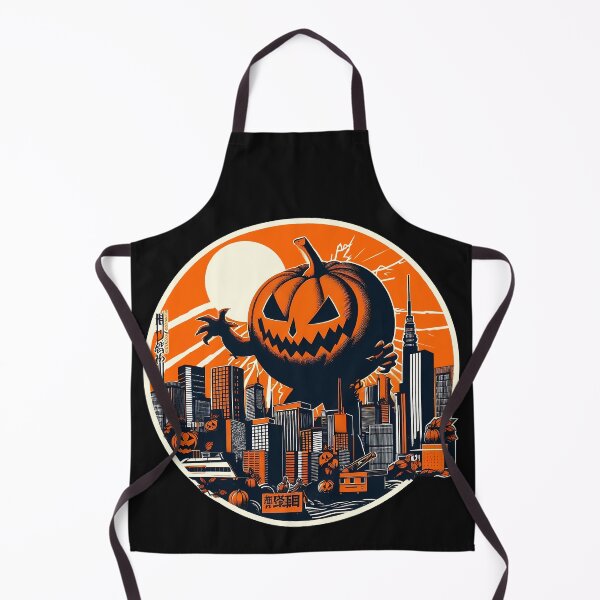 Item preview, Halloween Pumpking Monster in the City designed and sold by QuickSticker.
