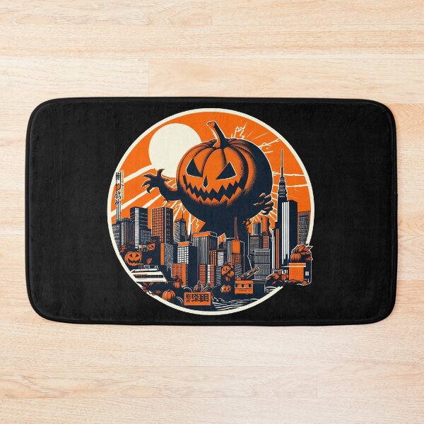 Item preview, Halloween Pumpking Monster in the City designed and sold by QuickSticker.