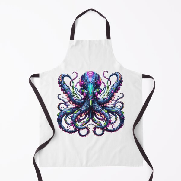 Item preview, Neon Tentacles - Cybernetic Octopus designed and sold by MrAI-Store.