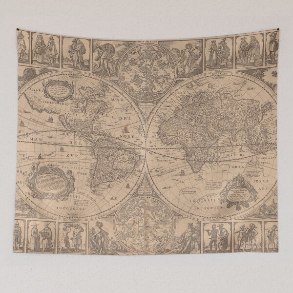 Item preview, Vintage Map of The World (1652) designed and sold by BravuraMedia.