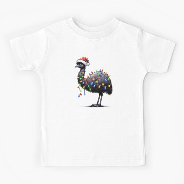 Item preview, Cute Santa Emu Tangled Up In Christmas Tree Lights designed and sold by Anitastic.