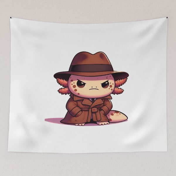 Item preview, Detective Axolotl is on the case designed and sold by QuickSticker.