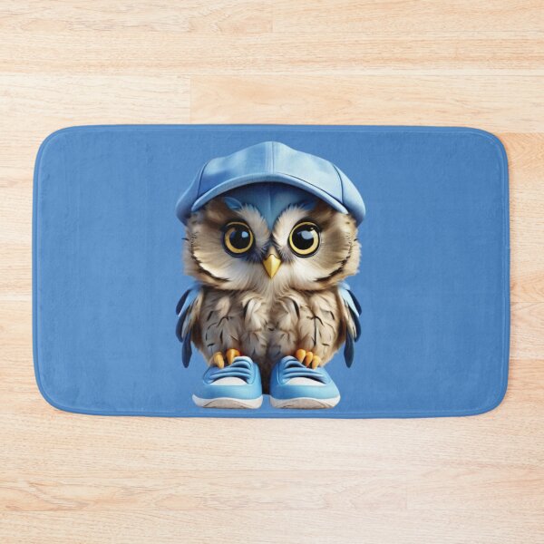Item preview, Baby Owl in Blue: Whimsical Cap and Training Shoes designed and sold by T-shirtMill.