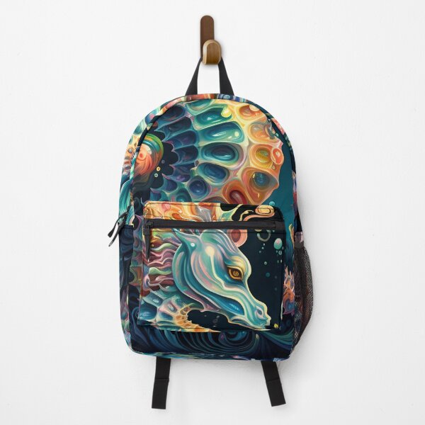 Item preview, Colorful psychedelic seahorse print designed and sold by dcrc.