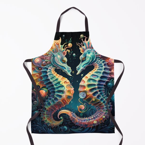 Item preview, Colorido estampado psicodélico de caballitos de mar. designed and sold by dcrc.