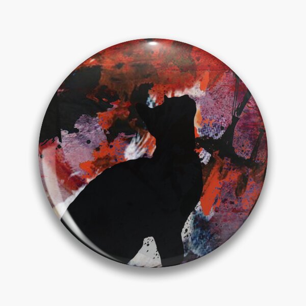 Item preview, BlackCat "Feline Mystique in Red" designed and sold by DeDesign Collective.