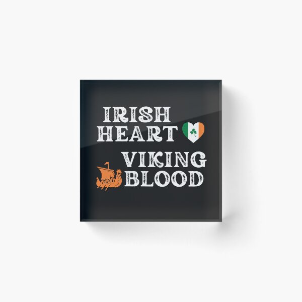 Item preview, Irish Heart Viking Blood. Gift Ideas.Bright text. designed and sold by LindaLG.