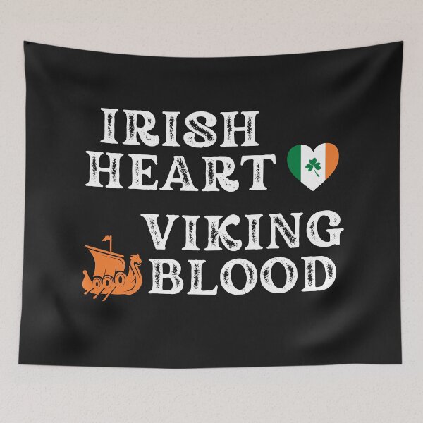 Item preview, Irish Heart Viking Blood. Gift Ideas.Bright text. designed and sold by LindaLG.