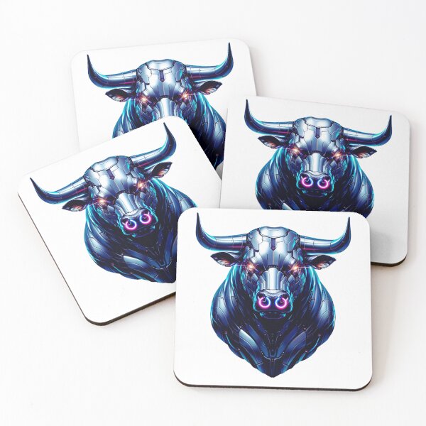 Item preview, Chrome Charge - Neon Bull designed and sold by MrAI-Store.