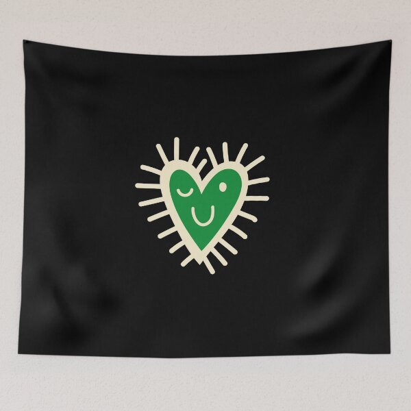 Item preview, Happy heart in green designed and sold by hamburgerliebe.