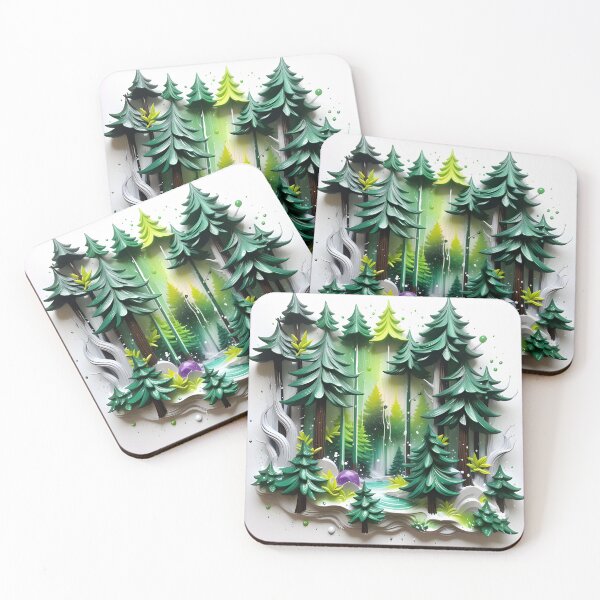 Item preview, Realistic delicate 3D wild forest - expressive botanical pattern. designed and sold by My-fake-places.