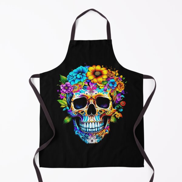 Item preview, Colorful vibrant Flower Skull designed and sold by All Year Round.