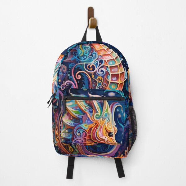 Item preview, colorful psychedelic seahorse print designed and sold by dcrc.